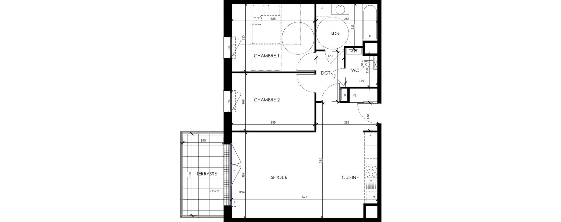 Appartement T3 de 64,76 m2 &agrave; Barneville-Carteret Centre