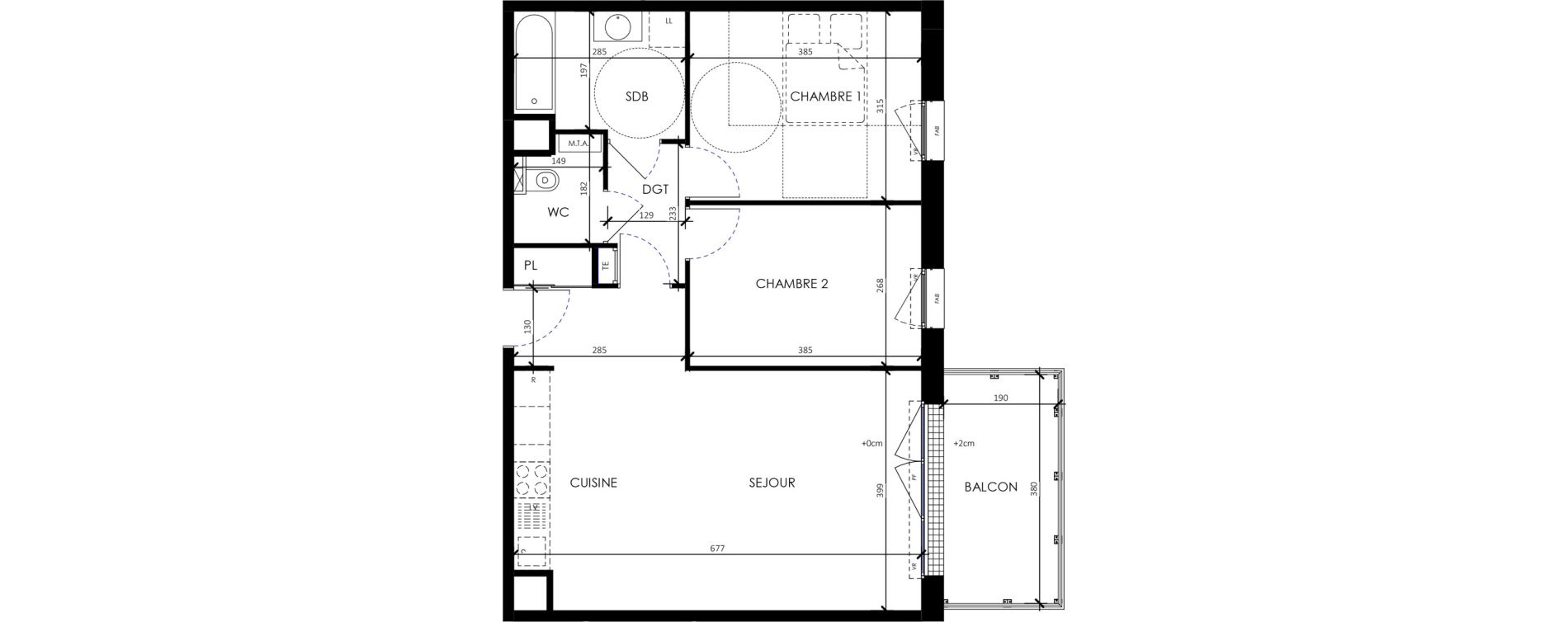 Appartement T3 de 64,76 m2 &agrave; Barneville-Carteret Centre