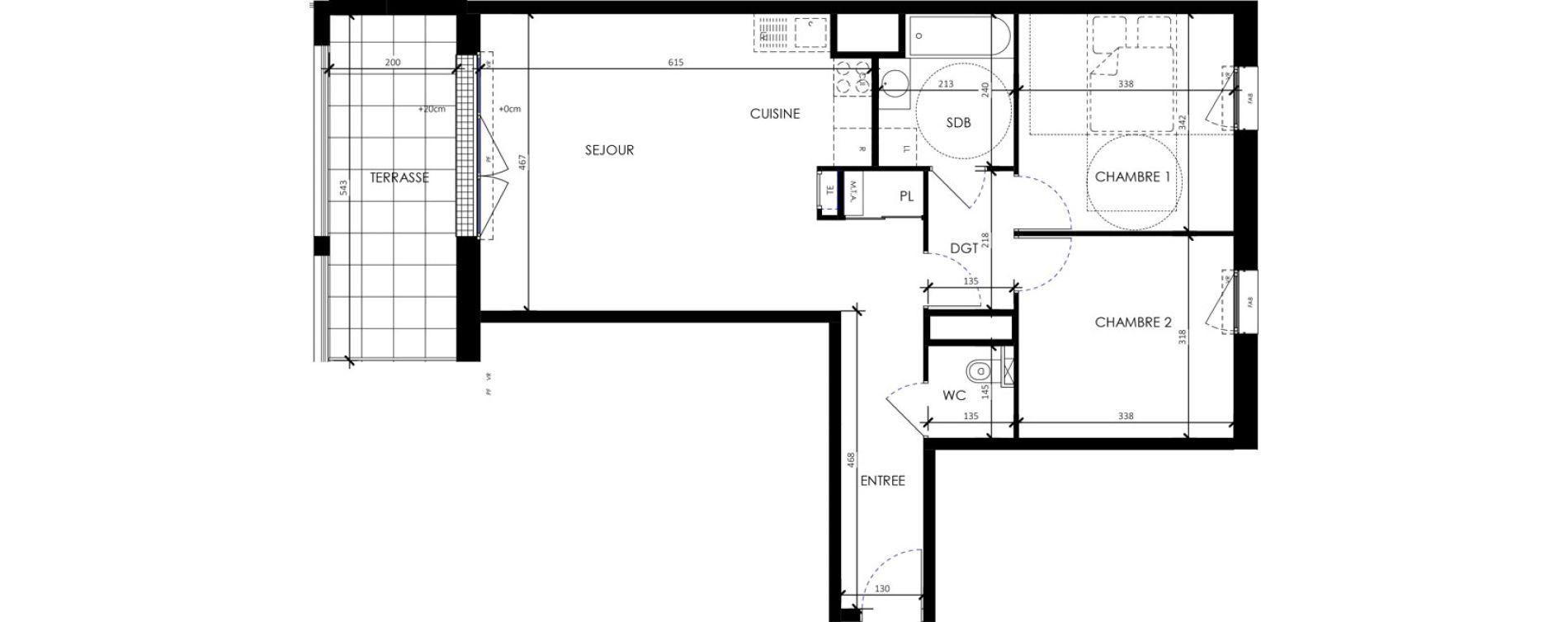 Appartement T3 de 67,77 m2 &agrave; Barneville-Carteret Centre