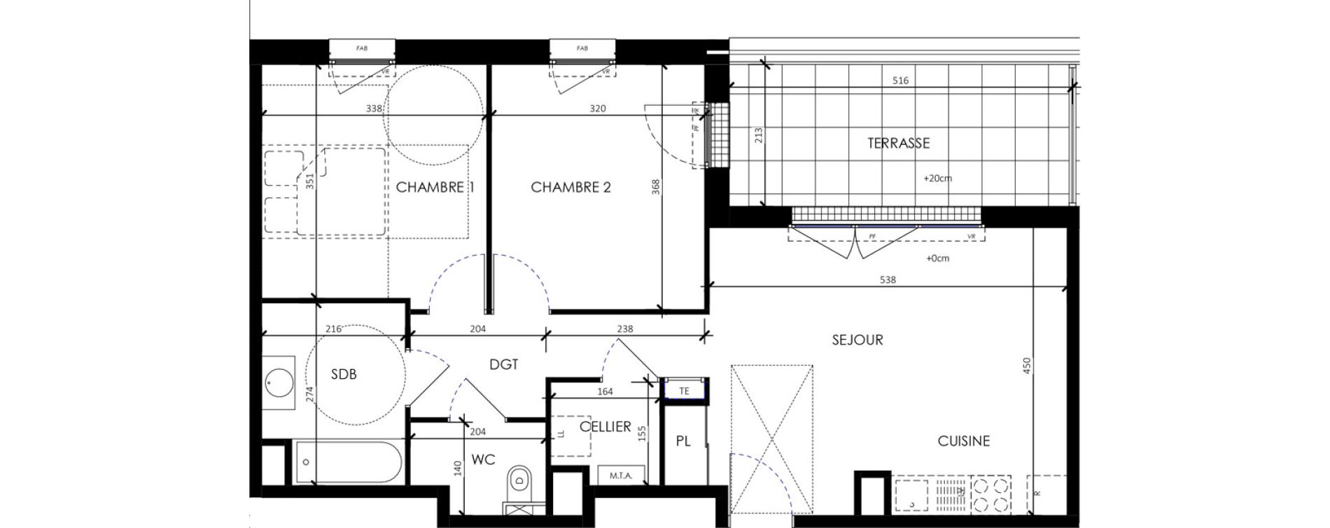 Appartement T3 de 63,42 m2 &agrave; Barneville-Carteret Centre