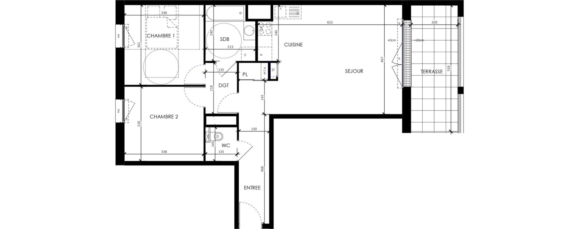 Appartement T3 de 67,77 m2 &agrave; Barneville-Carteret Centre