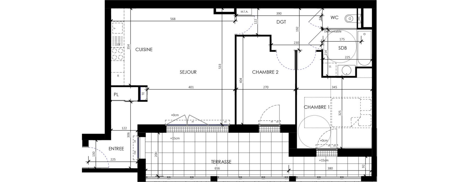 Appartement T3 de 68,83 m2 &agrave; Barneville-Carteret Centre