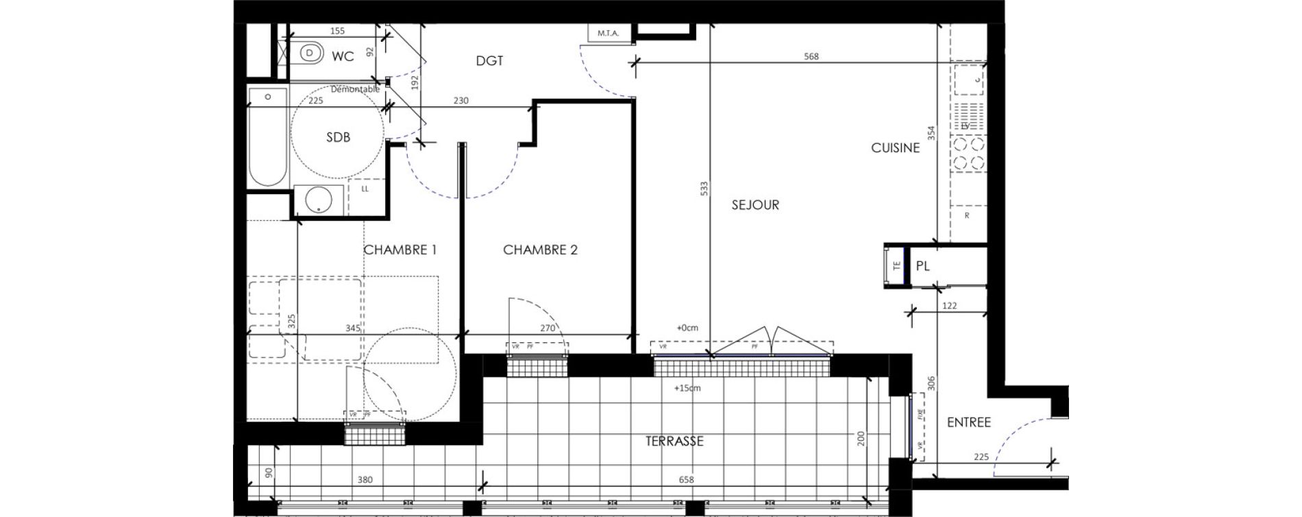 Appartement T3 de 68,83 m2 &agrave; Barneville-Carteret Centre