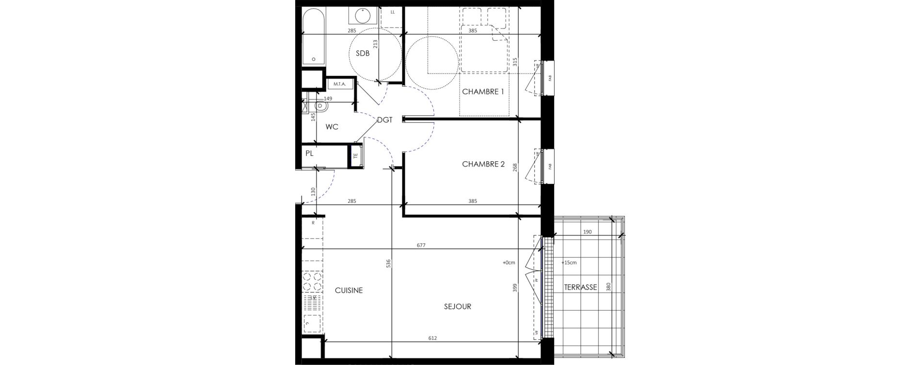 Appartement T3 de 64,76 m2 &agrave; Barneville-Carteret Centre