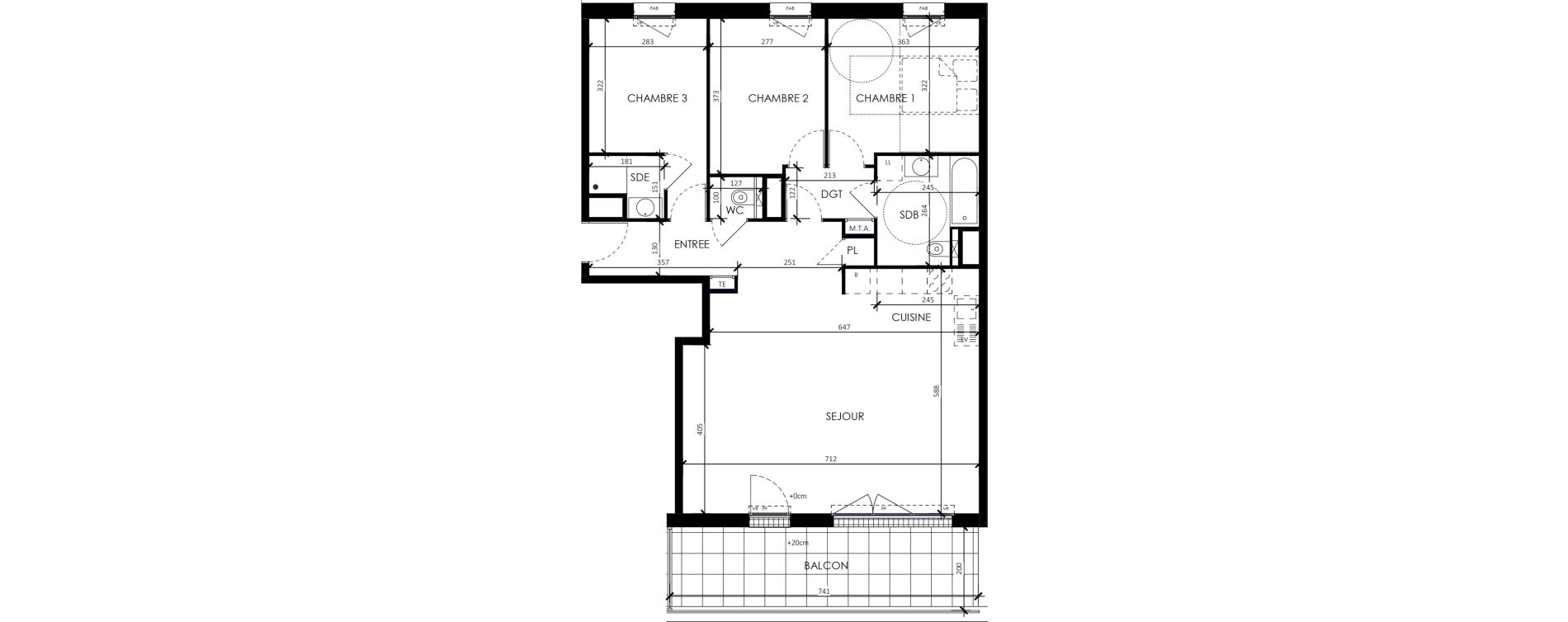 Appartement T4 de 92,88 m2 &agrave; Barneville-Carteret Centre