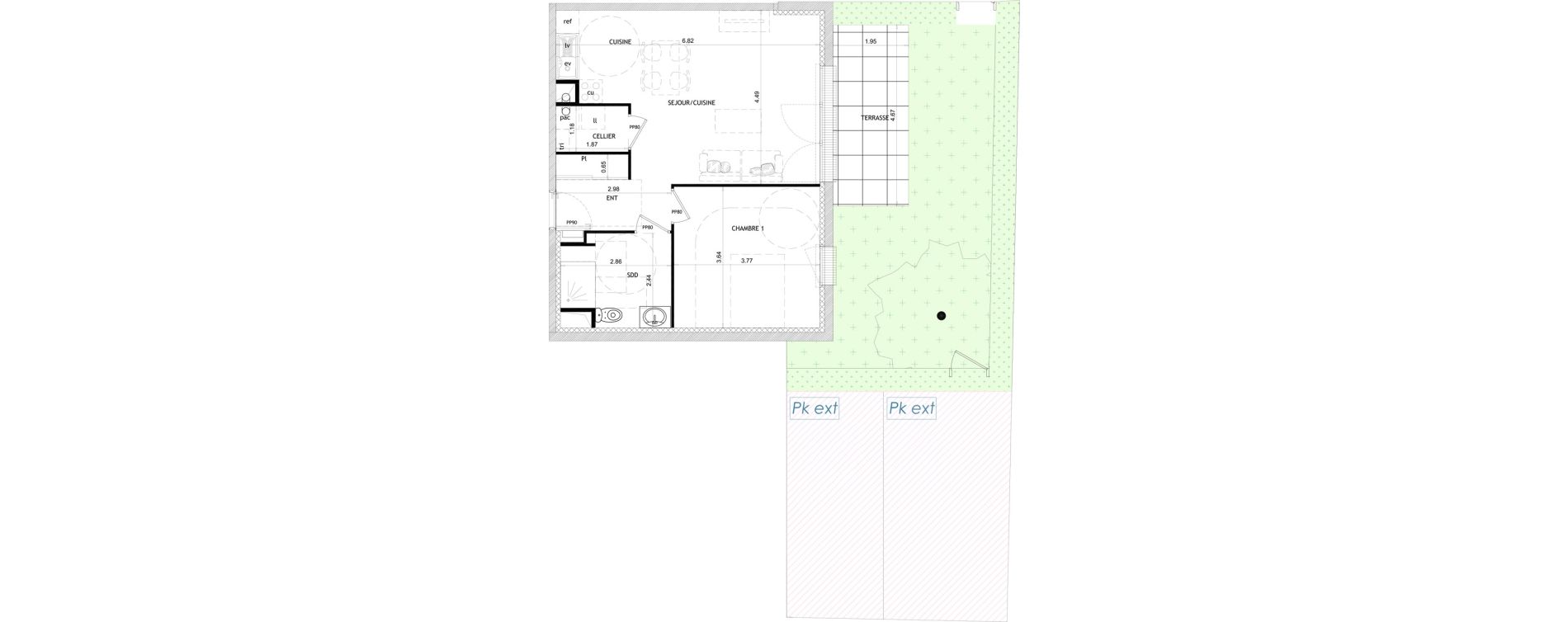 Appartement T2 de 52,02 m2 &agrave; Barneville-Carteret Centre