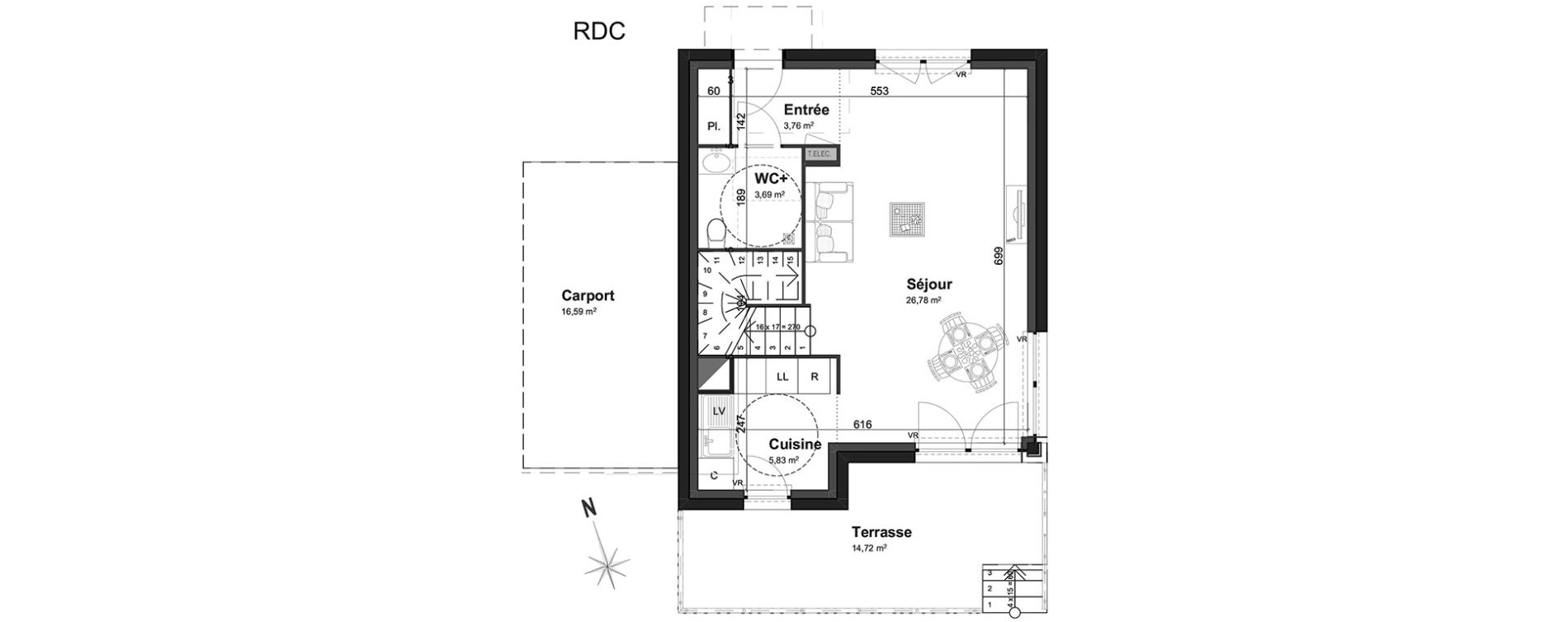 Maison T4 de 80,13 m2 &agrave; Cherbourg-Octeville Centre