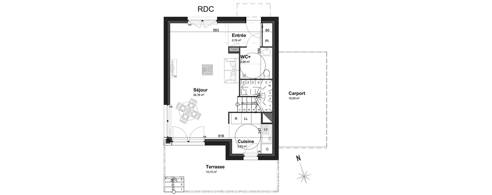 Maison T4 de 80,13 m2 &agrave; Cherbourg-Octeville Centre