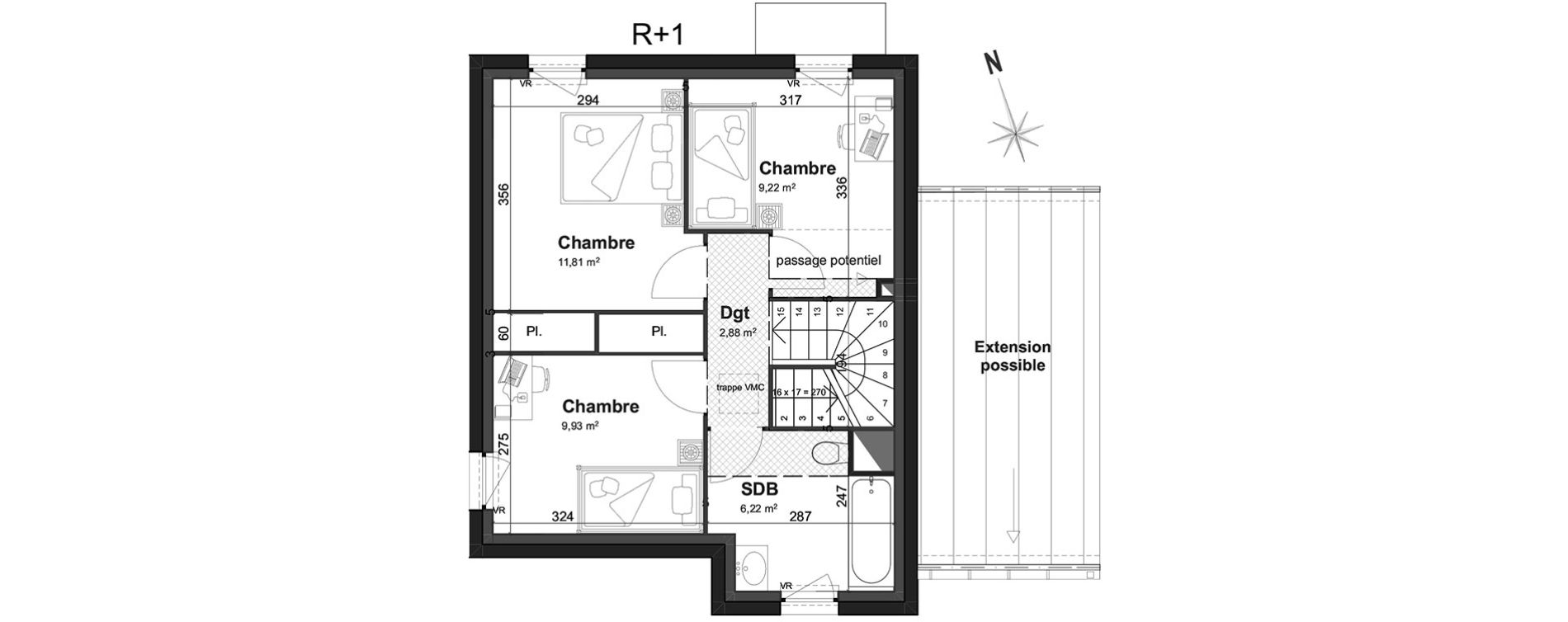 Maison T4 de 80,12 m2 &agrave; Cherbourg-Octeville Centre