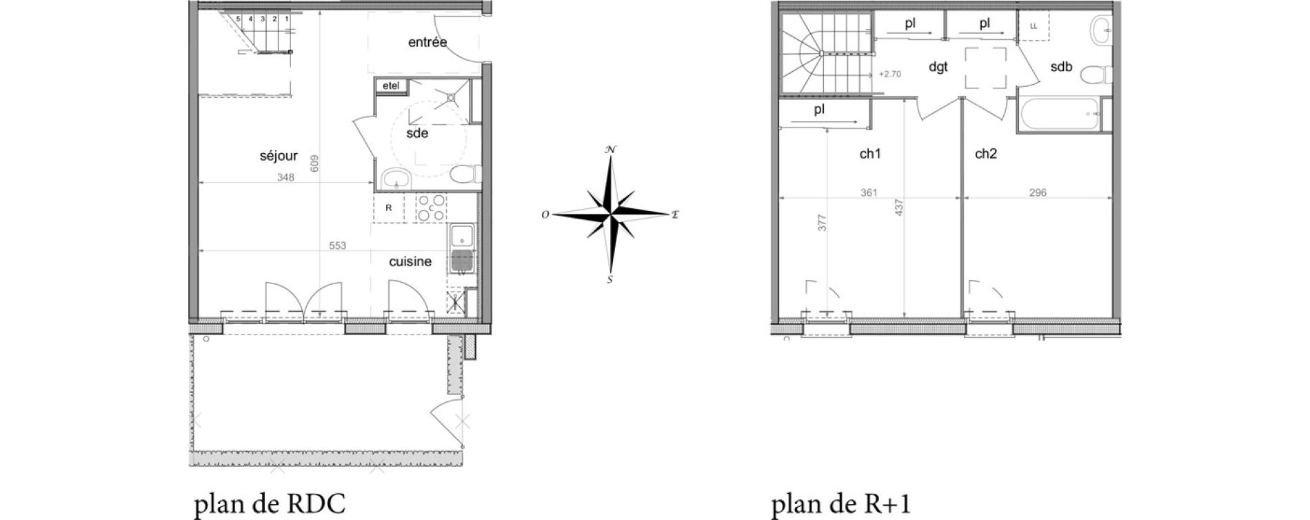 Appartement T3 de 67,41 m2 &agrave; Cherbourg-Octeville Grismesnil monturbet