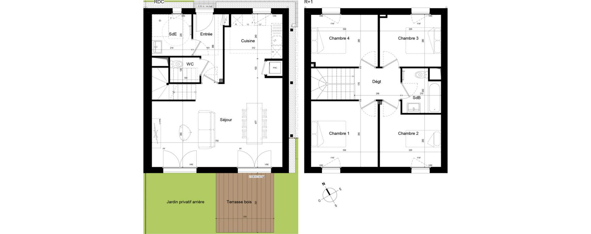 Maison T5 de 102,51 m2 &agrave; Cherbourg-Octeville T&ocirc;t sud margannes