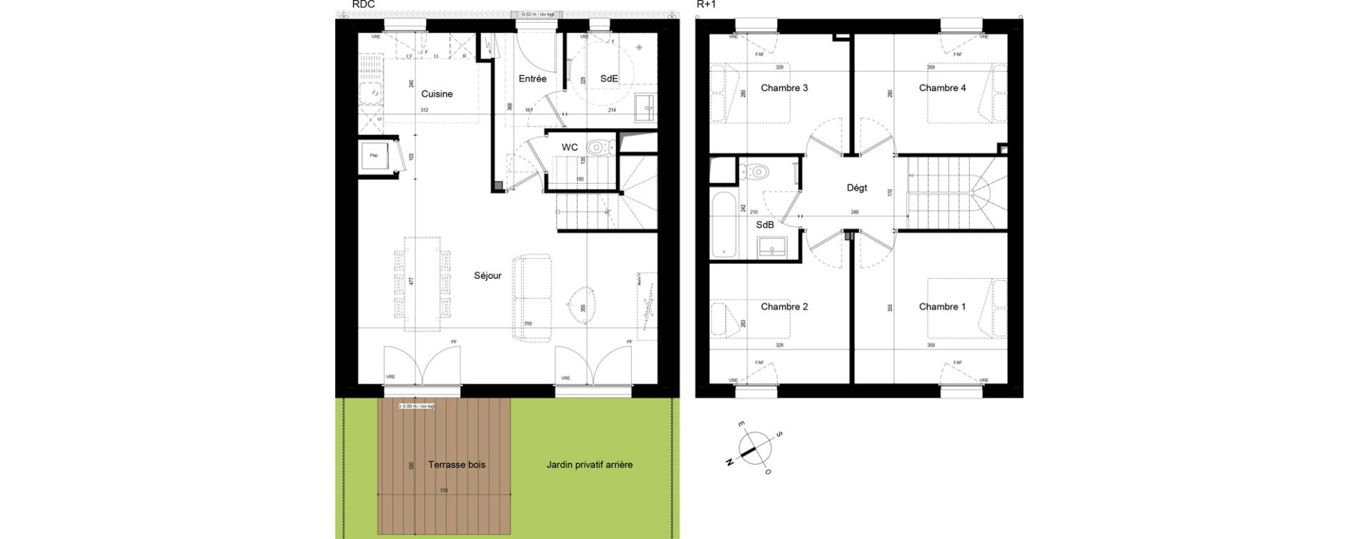 Maison T5 de 102,51 m2 &agrave; Cherbourg-Octeville T&ocirc;t sud margannes