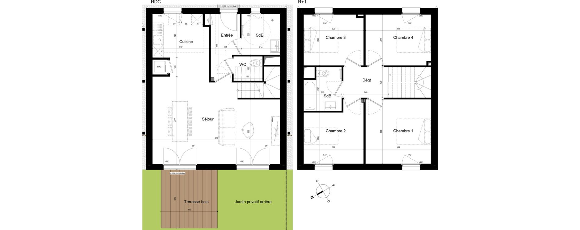 Maison T5 de 102,51 m2 &agrave; Cherbourg-Octeville T&ocirc;t sud margannes