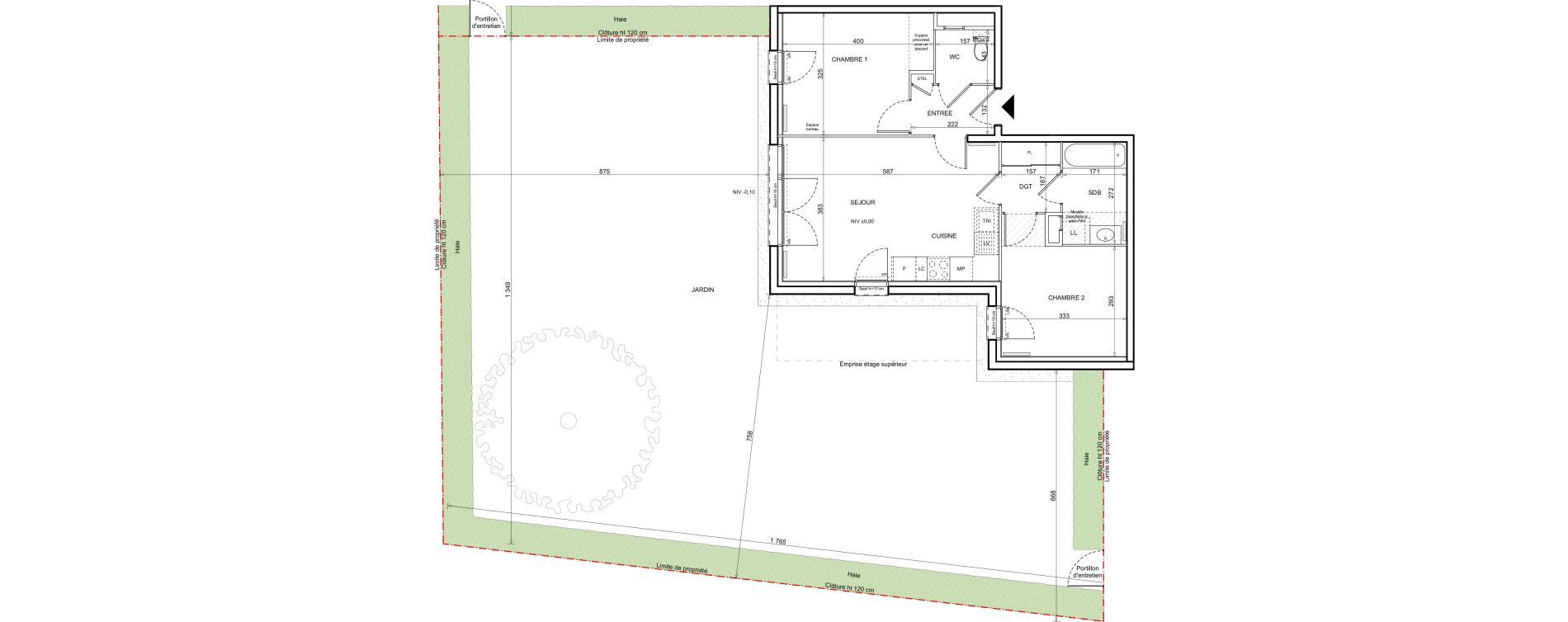 Appartement T3 de 57,44 m2 &agrave; Donville-Les-Bains Centre