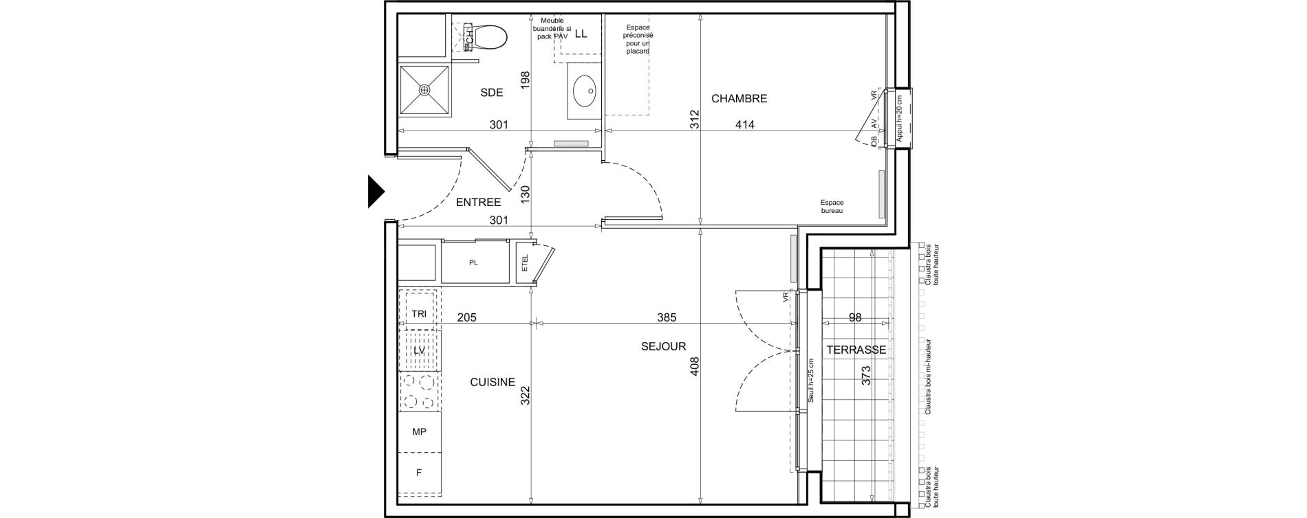 Appartement T2 de 45,01 m2 &agrave; Donville-Les-Bains Centre