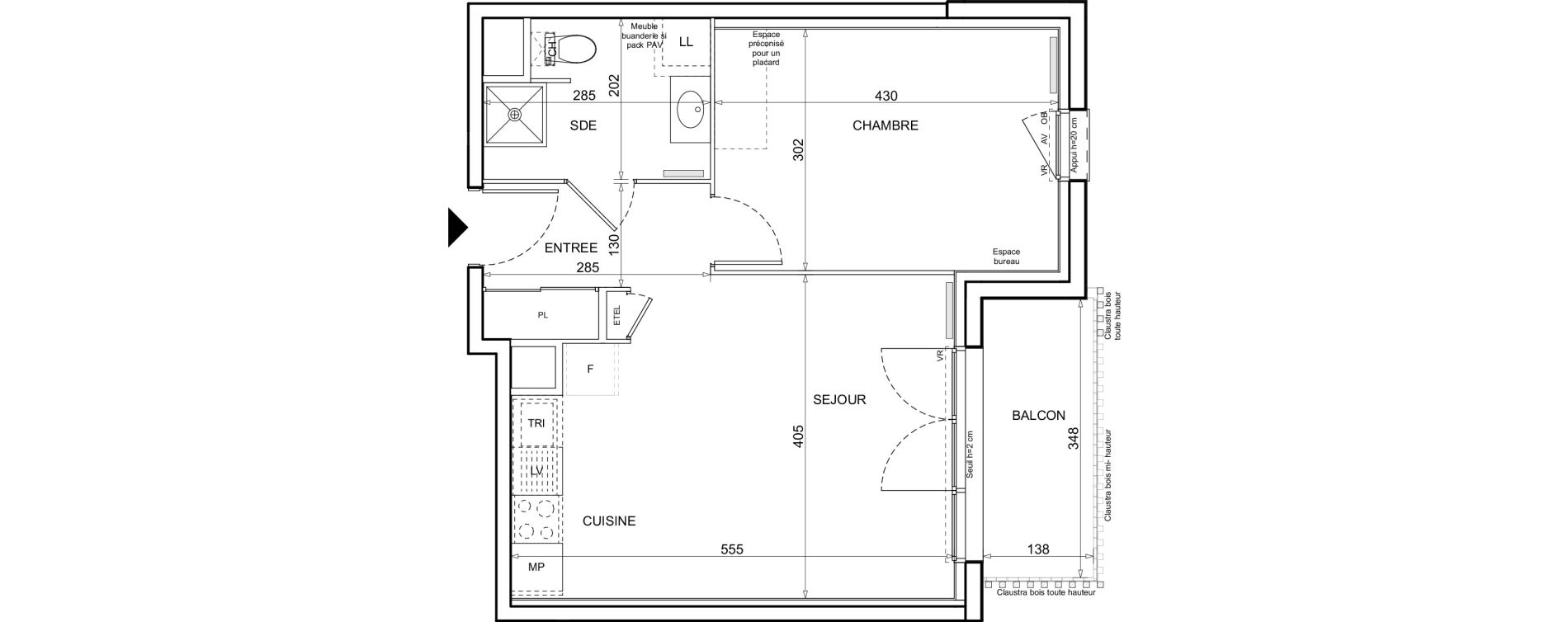 Appartement T2 de 43,49 m2 &agrave; Donville-Les-Bains Centre