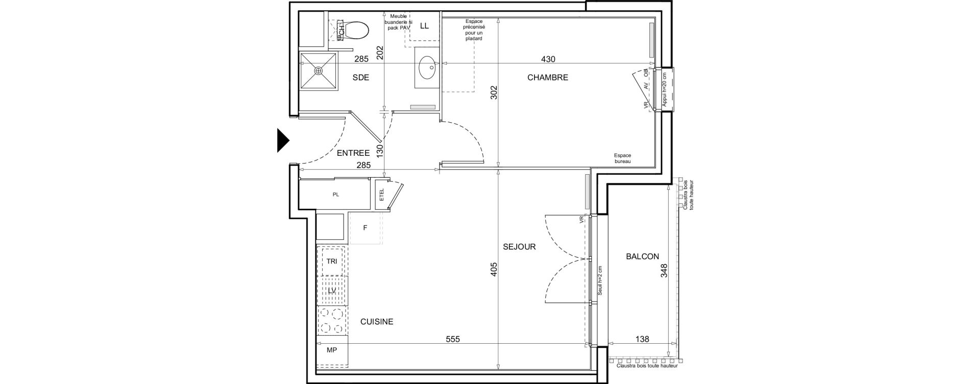 Appartement T2 de 43,49 m2 &agrave; Donville-Les-Bains Centre