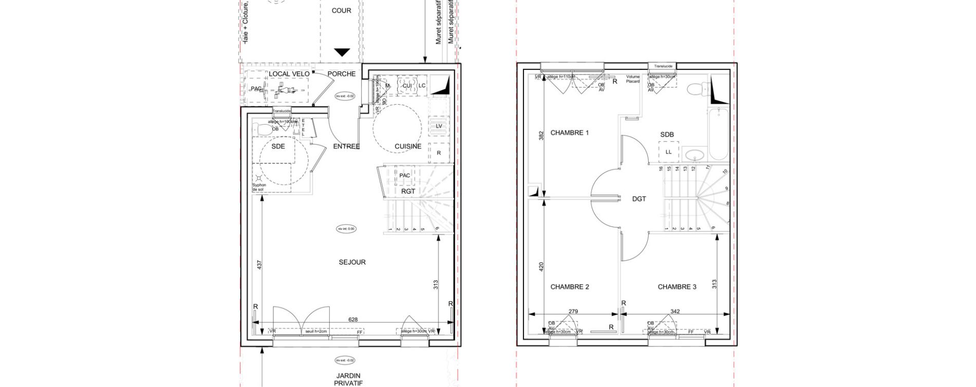 Maison T4 de 84,86 m2 &agrave; Granville Hacqueville - stade