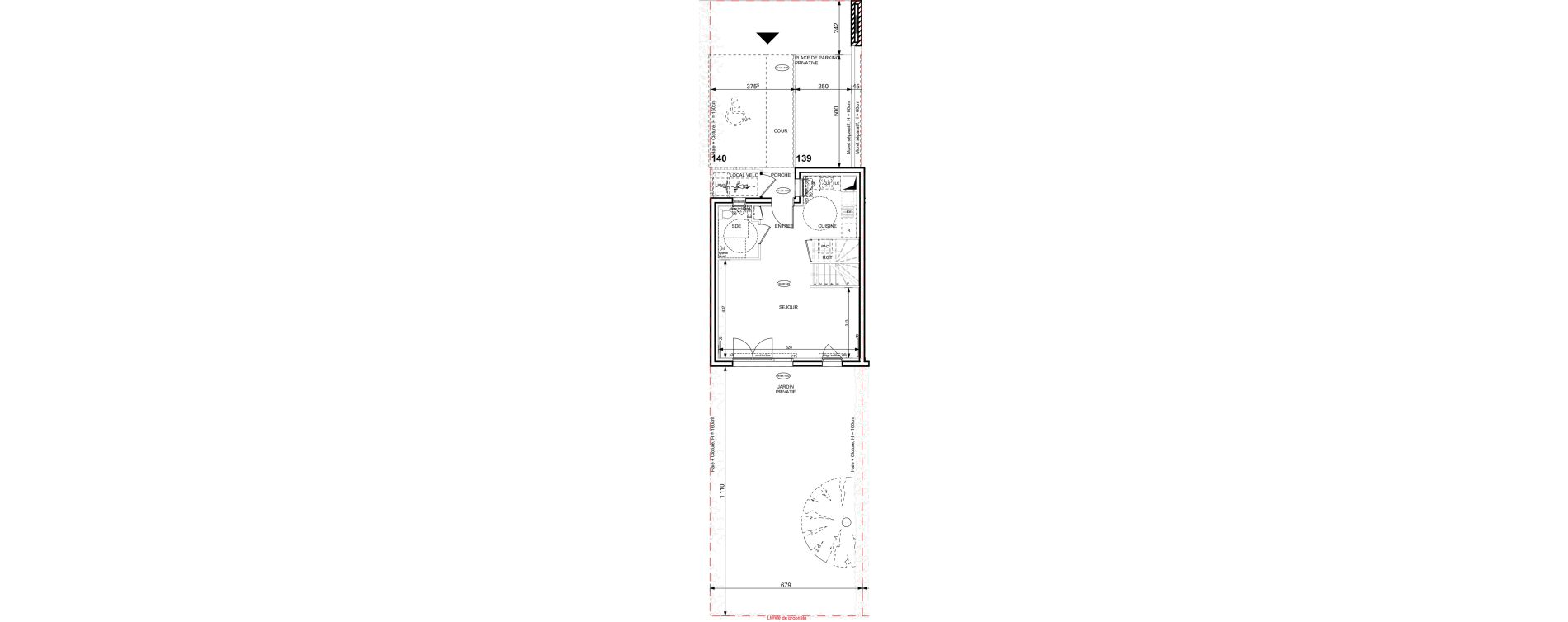 Maison T4 de 84,86 m2 &agrave; Granville Hacqueville - stade