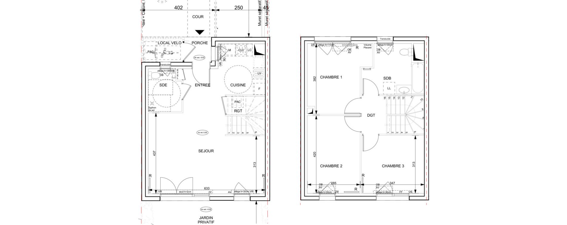 Maison T4 de 86,35 m2 &agrave; Granville Hacqueville - stade