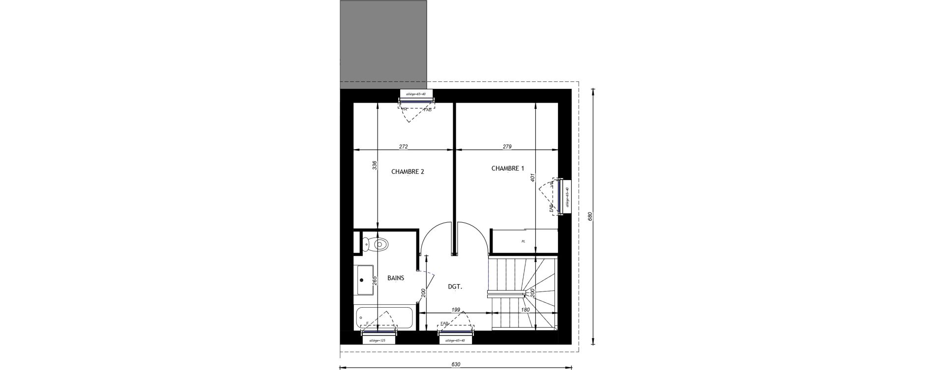 Maison T3 de 59,41 m2 &agrave; Hauteville-Sur-Mer Centre