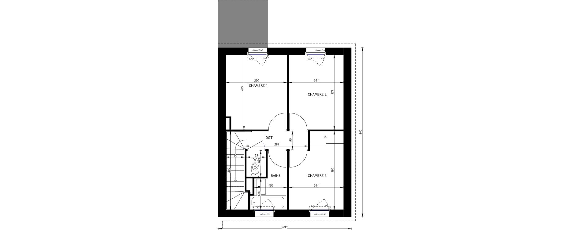 Maison T3 de 76,05 m2 &agrave; Hauteville-Sur-Mer Centre