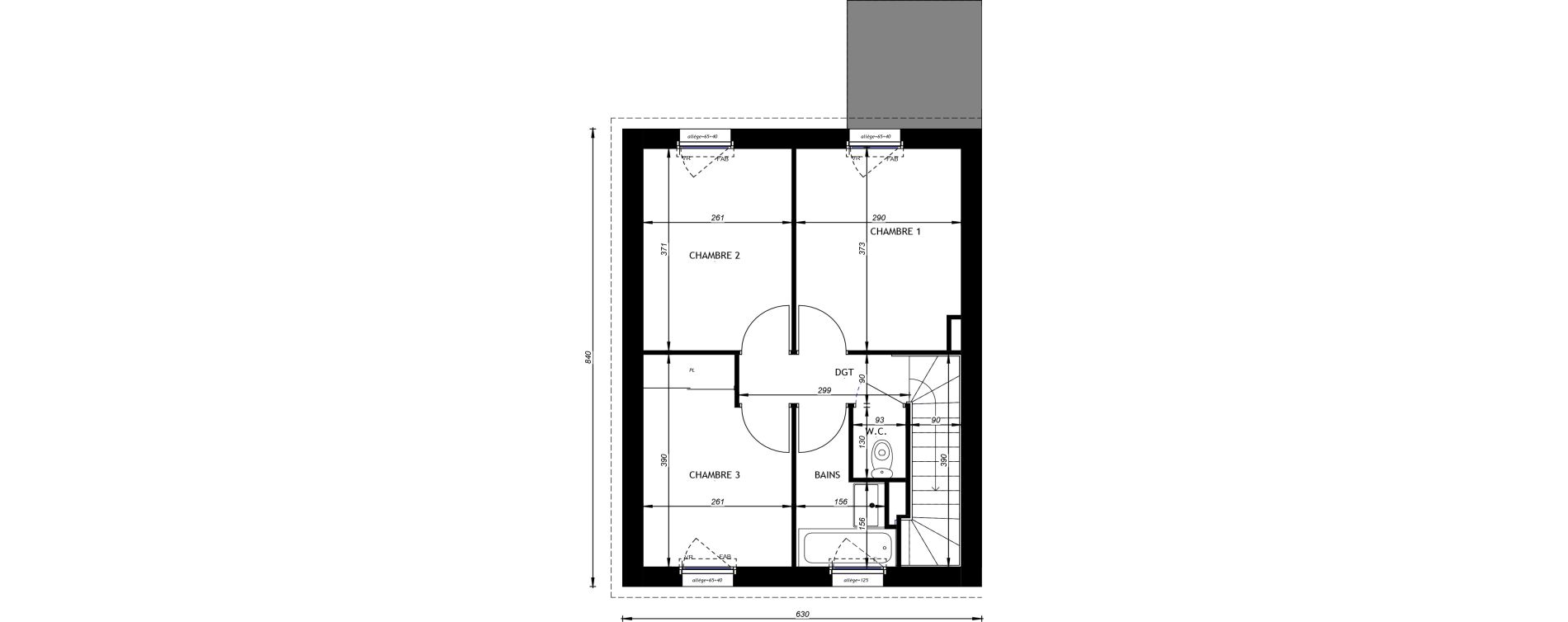 Maison T3 de 76,05 m2 &agrave; Hauteville-Sur-Mer Centre