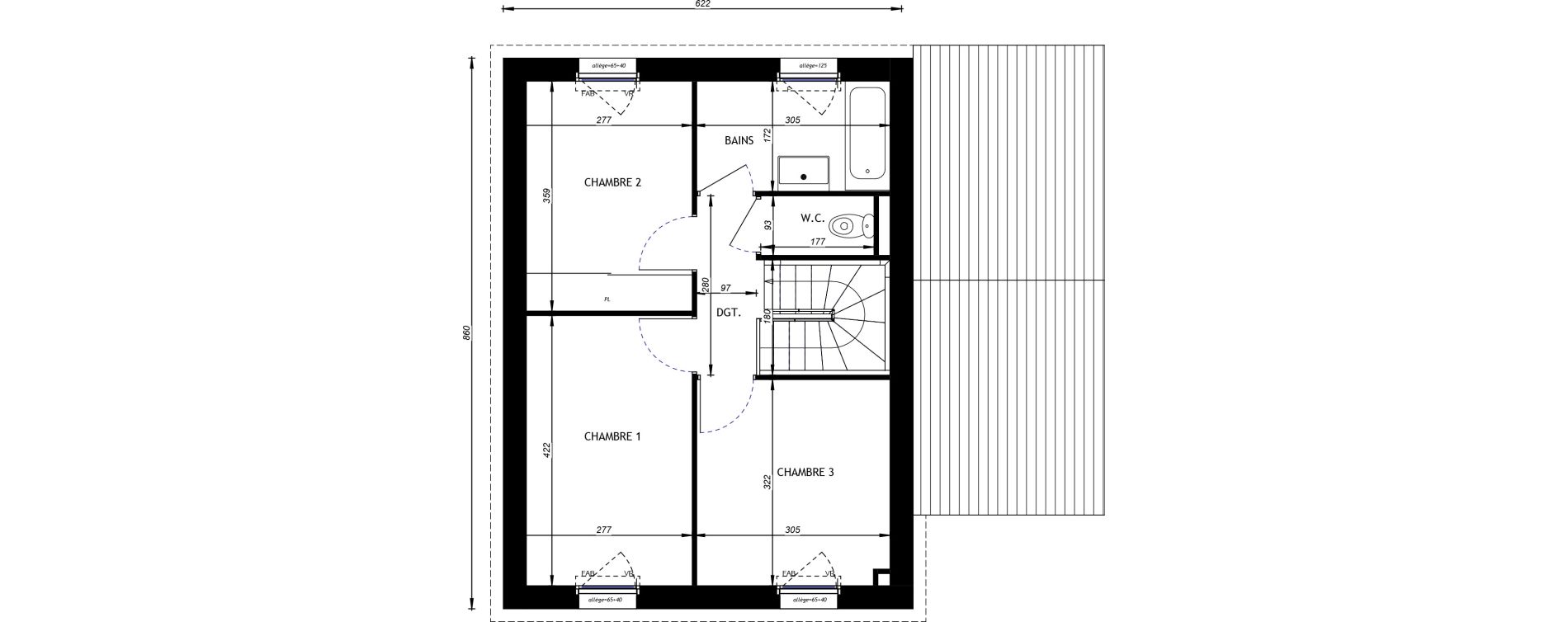 Maison T4 de 80,26 m2 &agrave; Hauteville-Sur-Mer Centre