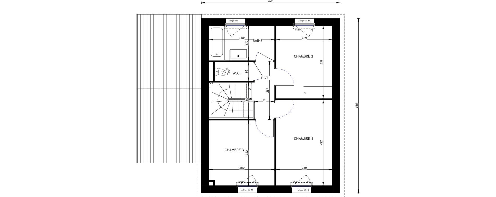 Maison T4 de 80,26 m2 &agrave; Hauteville-Sur-Mer Centre