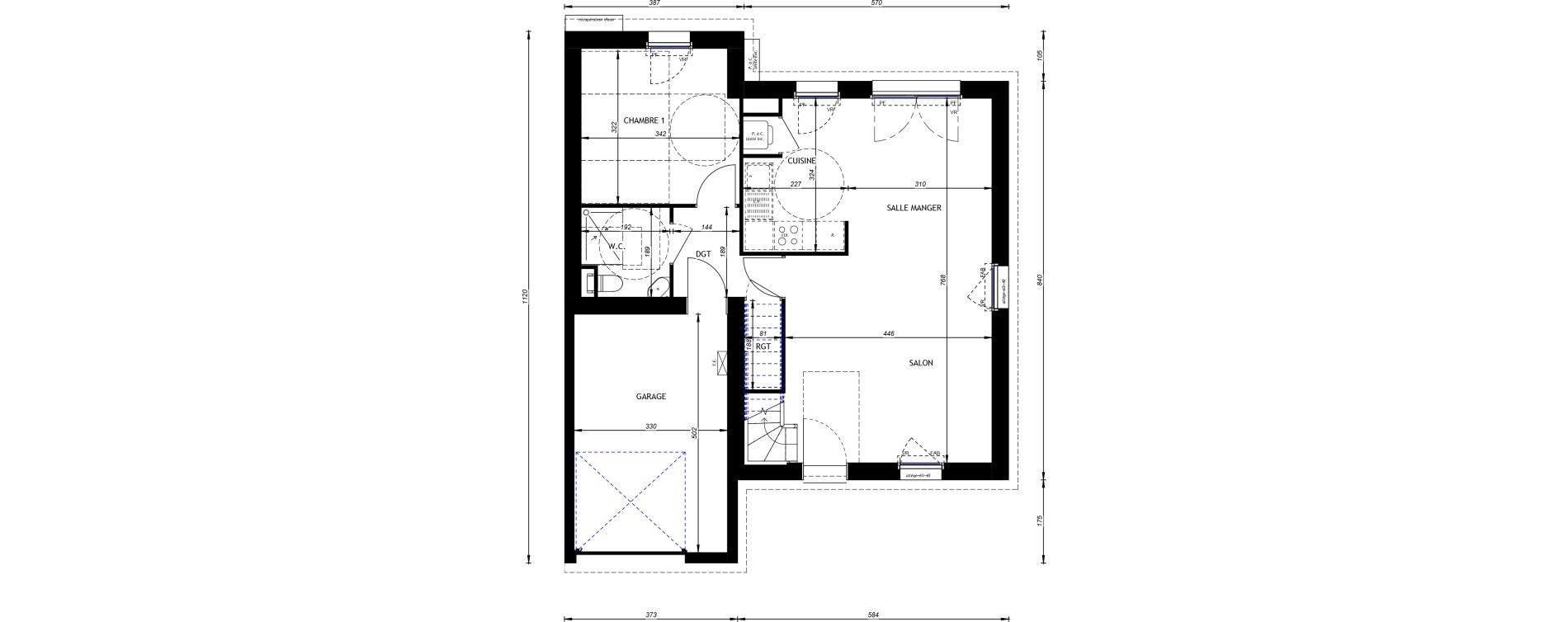 Maison T4 de 91,51 m2 &agrave; Hauteville-Sur-Mer Centre