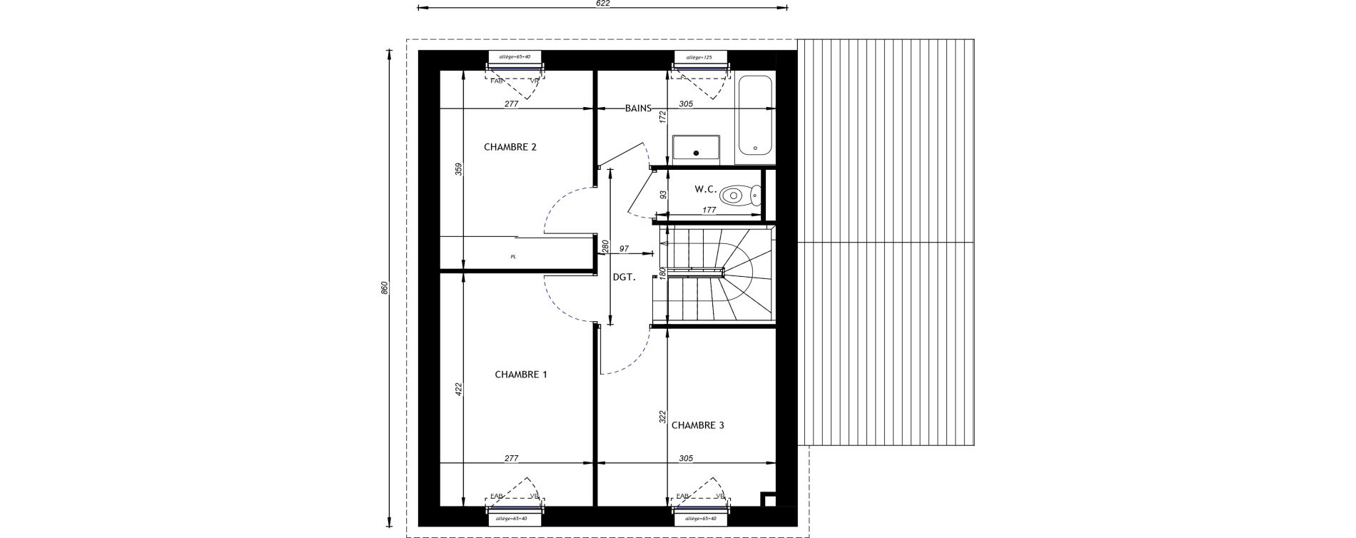 Maison T4 de 80,26 m2 &agrave; Hauteville-Sur-Mer Centre