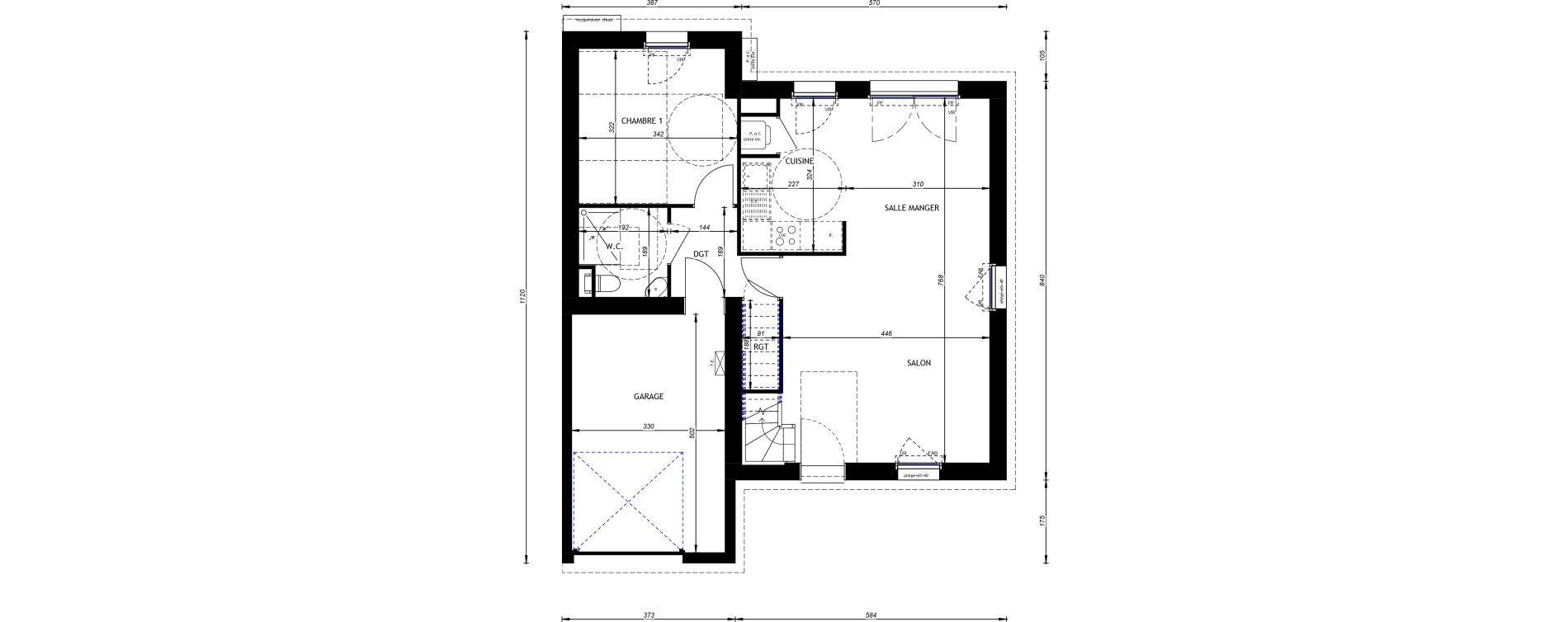 Maison T4 de 91,51 m2 &agrave; Hauteville-Sur-Mer Centre