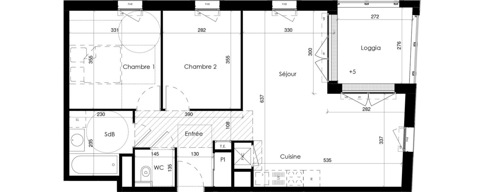 Appartement T3 de 65,11 m2 &agrave; Jullouville Centre