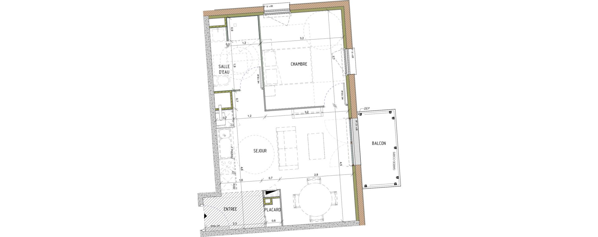 Appartement T2 de 41,50 m2 &agrave; Amfreville-La-Mi-Voie Centre
