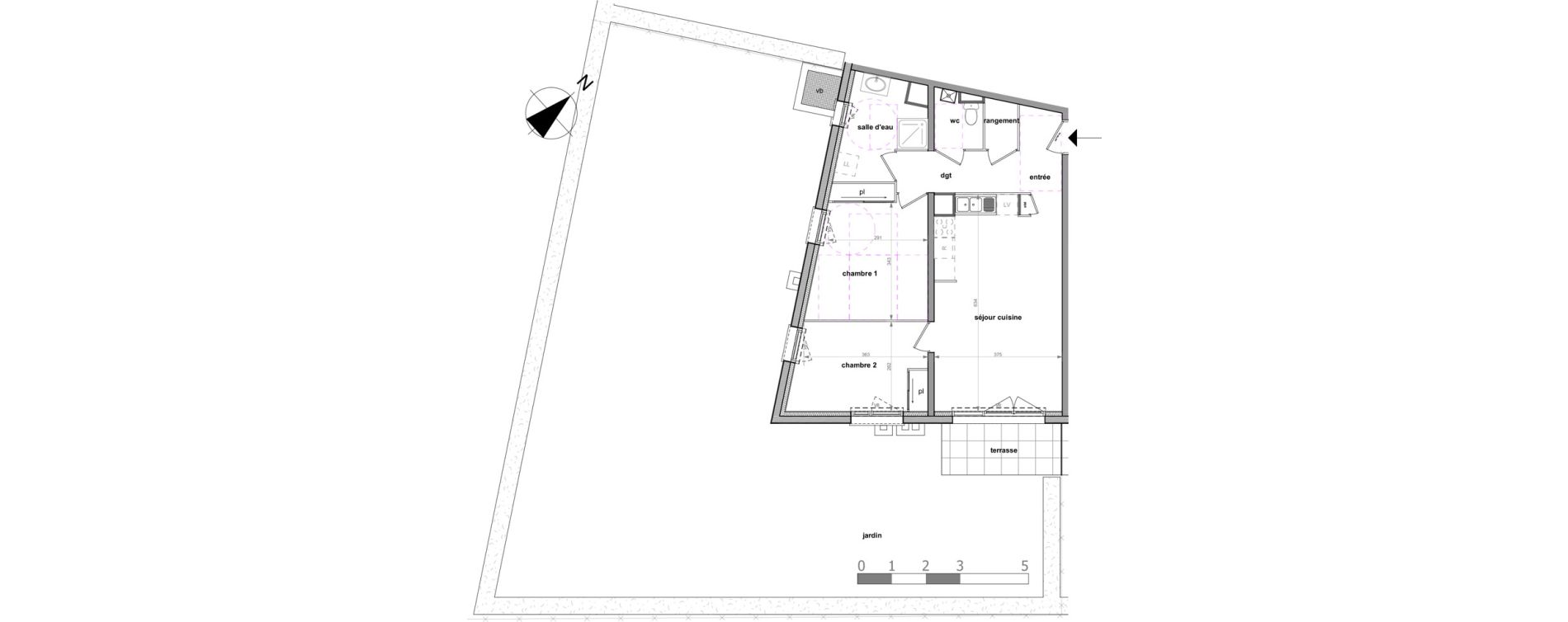 Appartement T3 de 62,99 m2 &agrave; Bihorel Centre