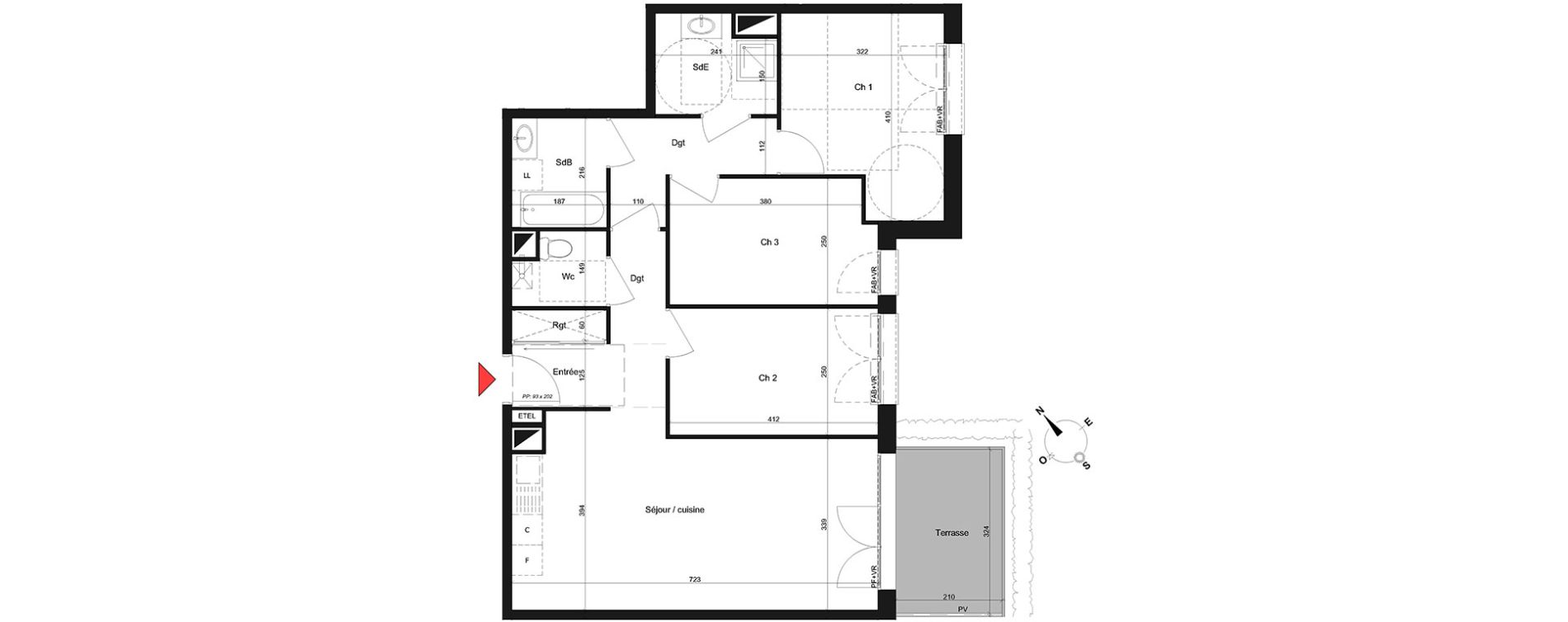 Appartement T4 de 80,78 m2 &agrave; Bihorel Centre