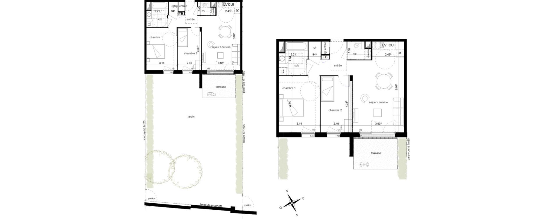 Appartement T3 de 64,18 m2 &agrave; Bois-Guillaume Centre