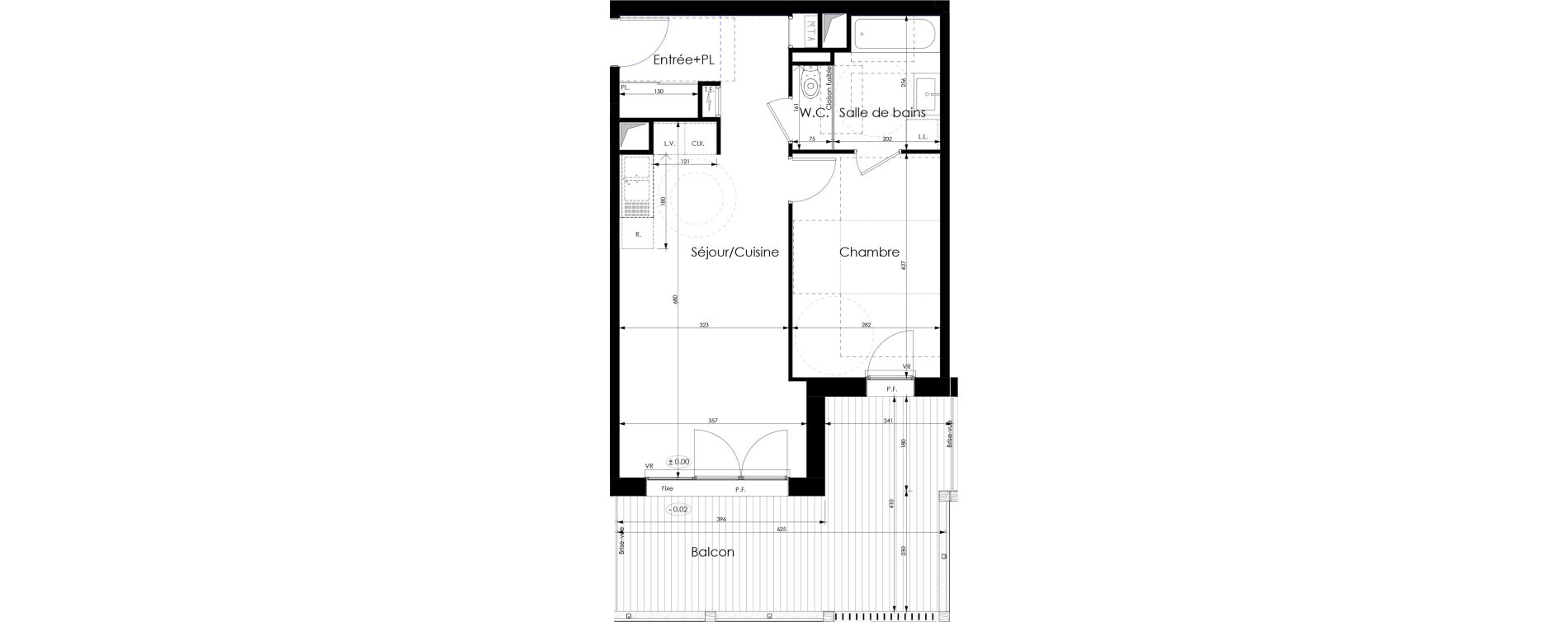 Appartement T2 de 46,41 m2 &agrave; Bois-Guillaume Rue herbeuse