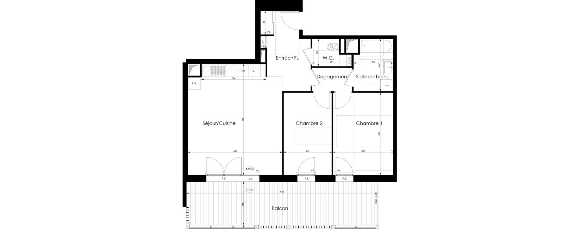 Appartement T3 de 67,44 m2 &agrave; Bois-Guillaume Rue herbeuse