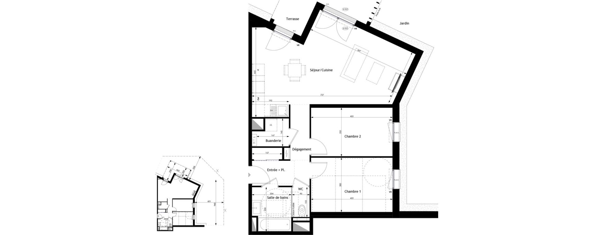 Appartement T3 de 70,07 m2 &agrave; Bois-Guillaume Rue herbeuse