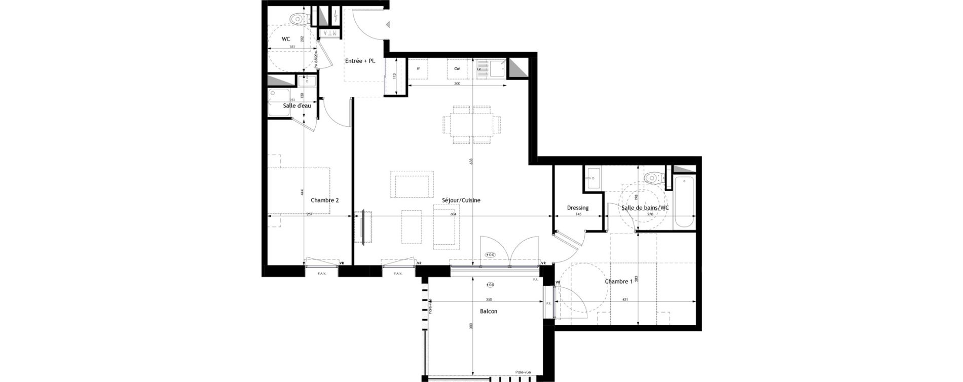 Appartement T3 de 75,42 m2 &agrave; Bois-Guillaume Rue herbeuse