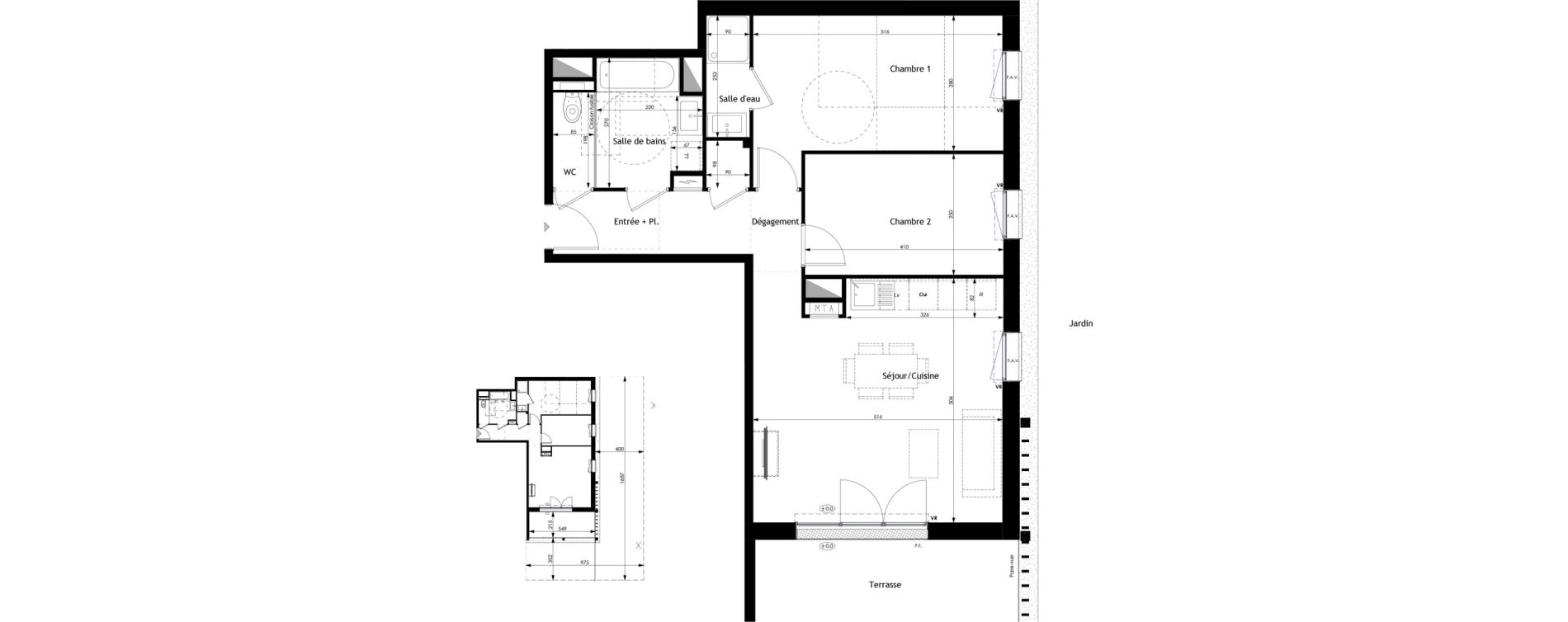 Appartement T3 de 68,21 m2 &agrave; Bois-Guillaume Rue herbeuse