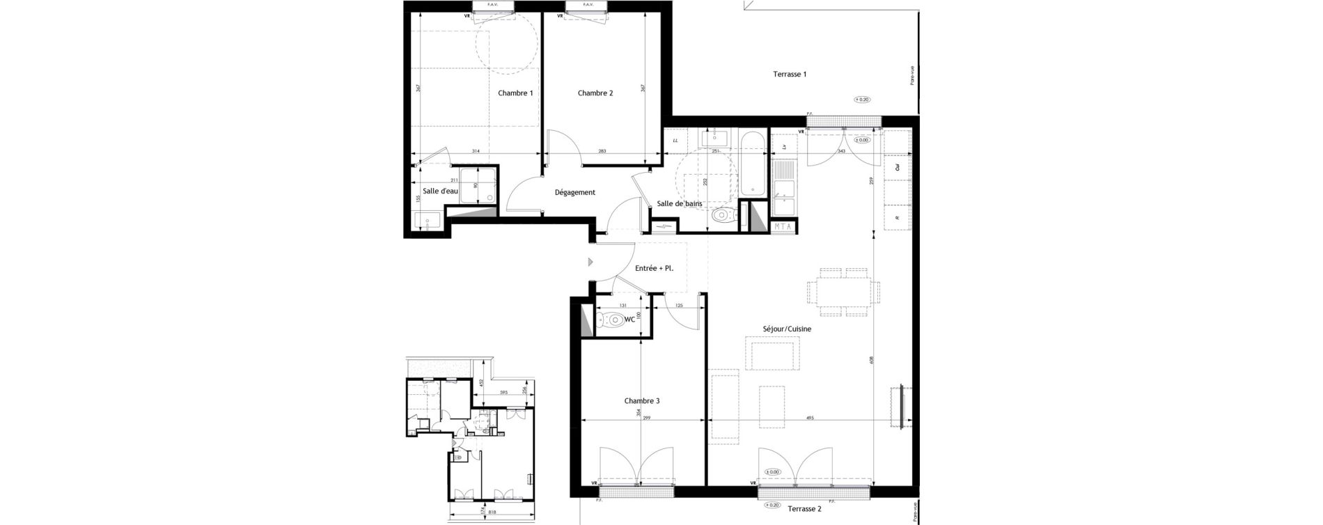 Appartement T4 de 90,71 m2 &agrave; Bois-Guillaume Rue herbeuse