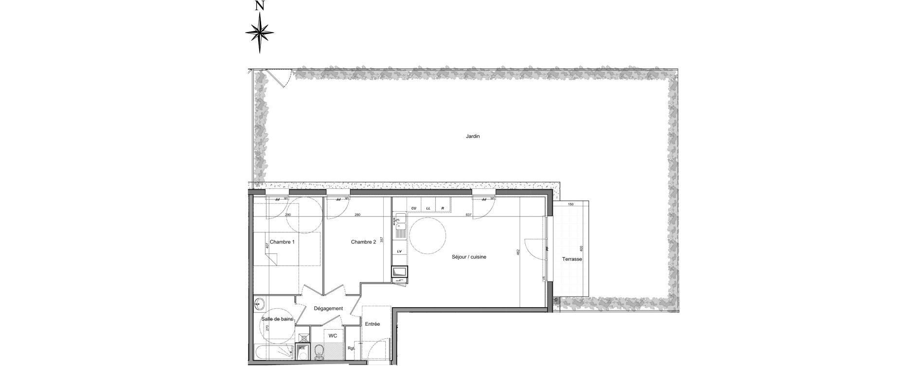 Appartement T3 de 66,40 m2 &agrave; Canteleu Centre