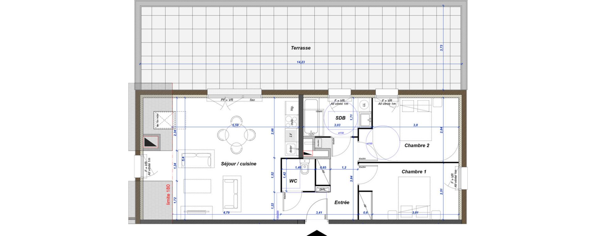 Appartement T3 de 68,00 m2 &agrave; Criel-Sur-Mer Centre