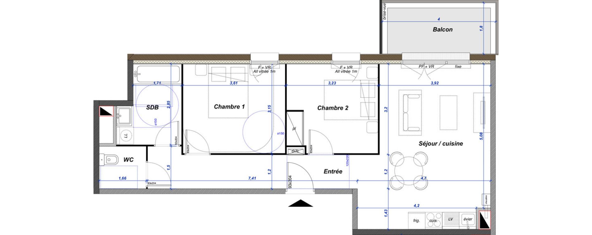 Appartement T3 de 63,40 m2 &agrave; Criel-Sur-Mer Centre