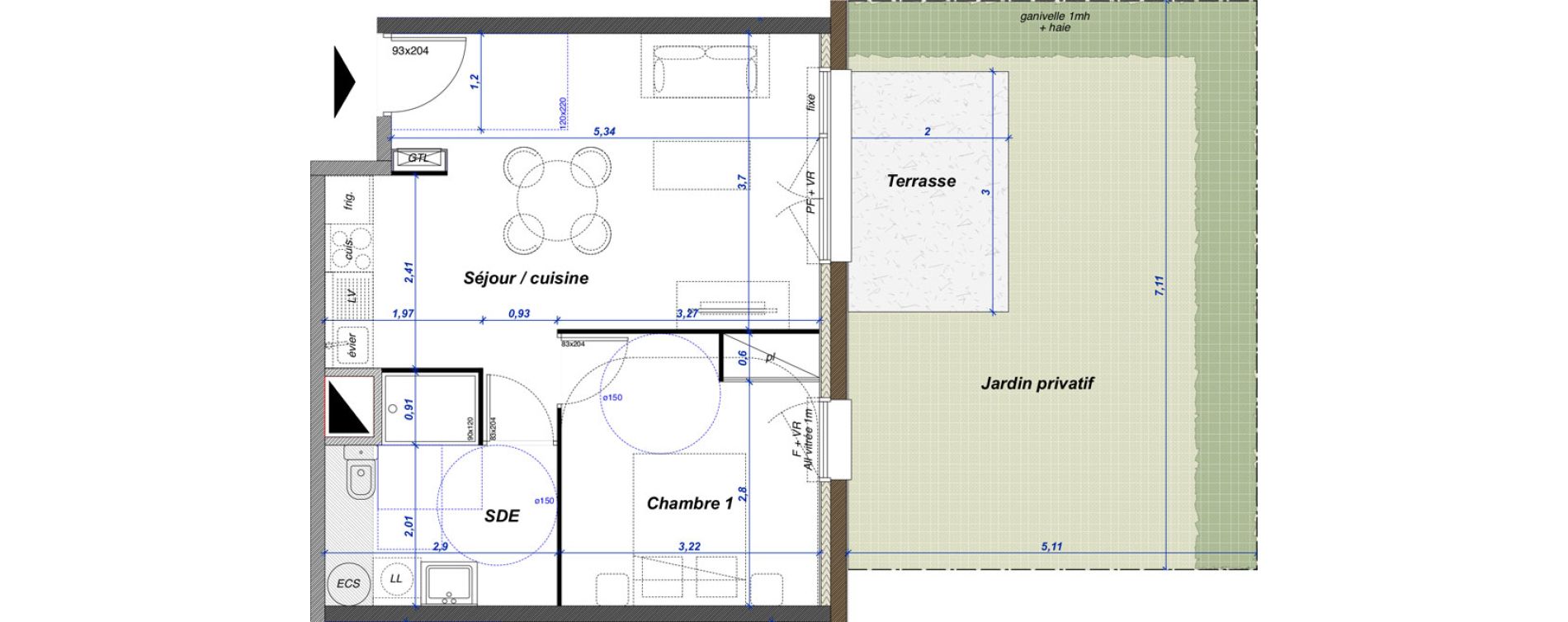 Appartement T2 de 41,20 m2 &agrave; Criel-Sur-Mer Centre