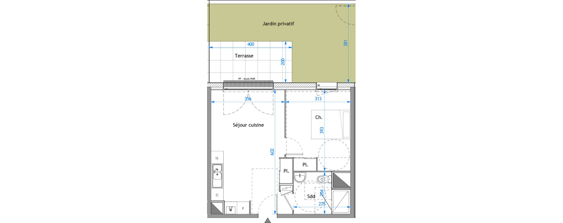 Appartement T2 de 38,62 m2 &agrave; Darn&eacute;tal Carville