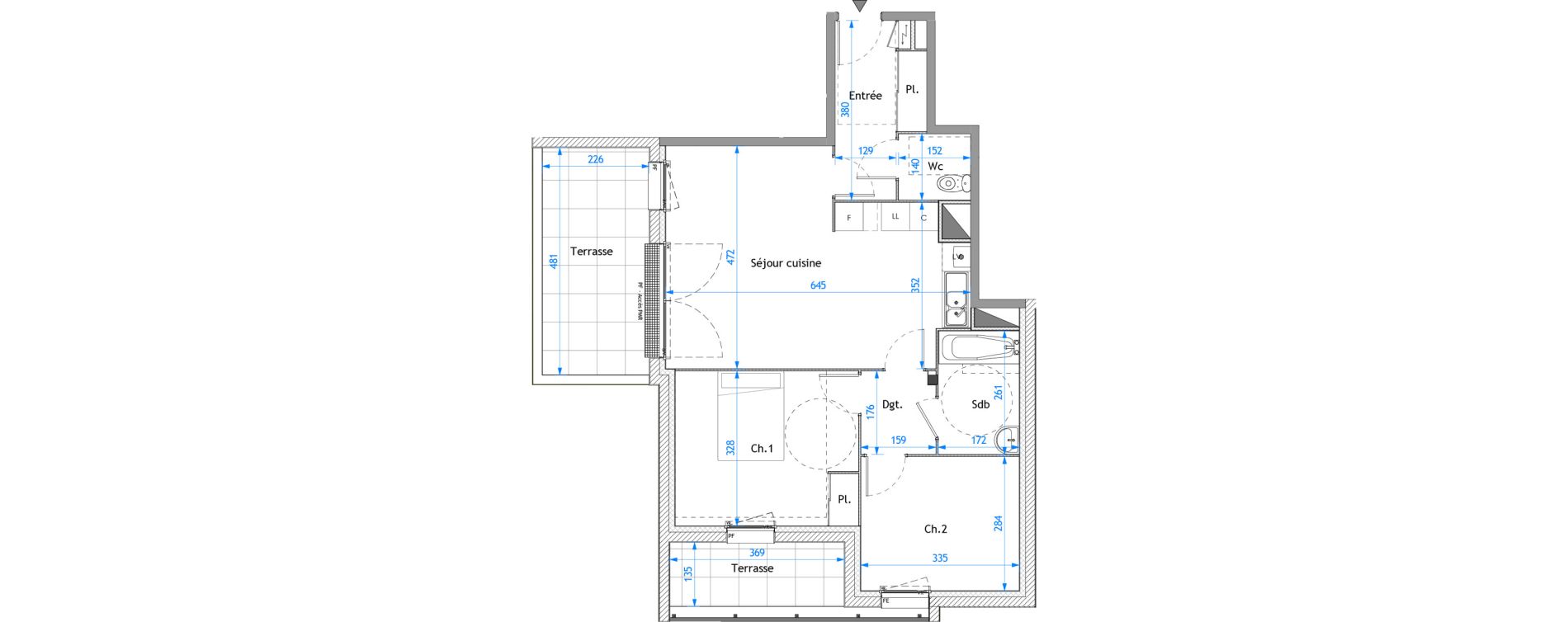 Appartement T3 de 63,23 m2 &agrave; Darn&eacute;tal Carville