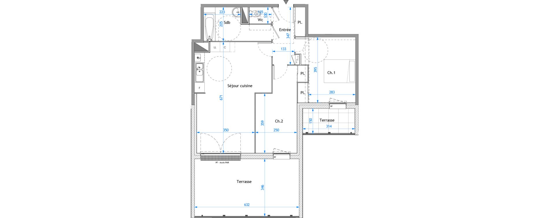 Appartement T3 de 65,18 m2 &agrave; Darn&eacute;tal Carville